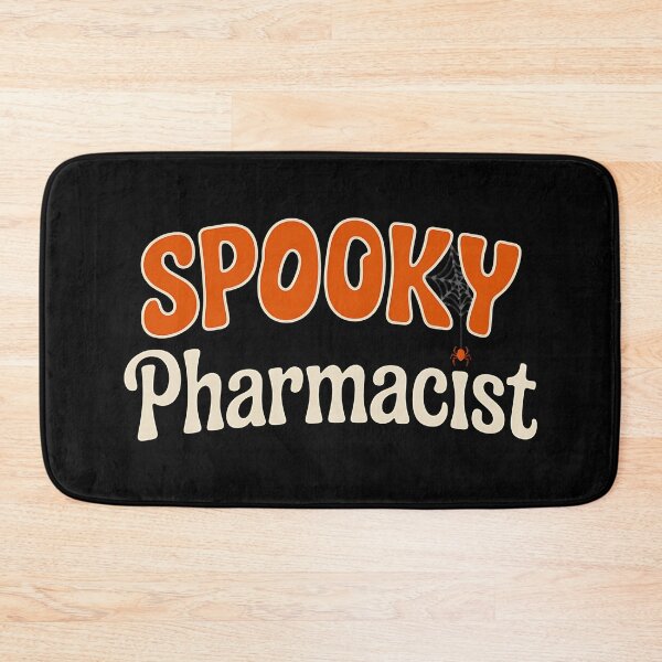 Item preview, Spooky Pharmacist Halloween Spider Varsity Orange Letters designed and sold by BakeryDozen.