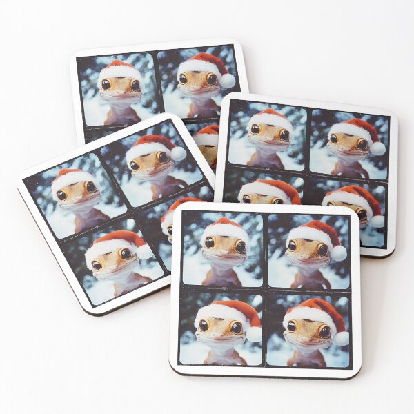 Item preview, Christmas Gecko Wearing Santa Hat – Funny Lizard Holiday Photobooth designed and sold by RockFireMerch.