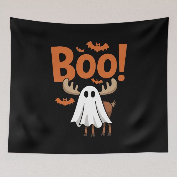 Item preview, Spooky Moose Ghost Boo Costume Halloween Party designed and sold by BakeryDozen.