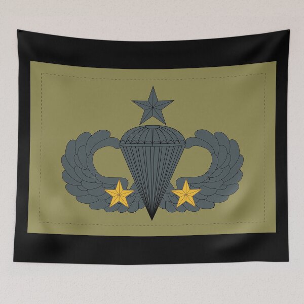 Item preview, Badge - Army - Parachutist - Senior - 2 Combat Star - Subdued X 300 designed and sold by Military Insignia Products.