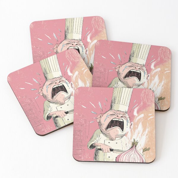 Item preview, Crying chef chopping onions – Funny kitchen illustration designed and sold by Meiersbeste.