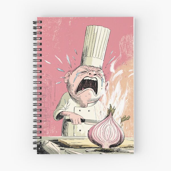Item preview, Crying chef chopping onions – Funny kitchen illustration designed and sold by Meiersbeste.