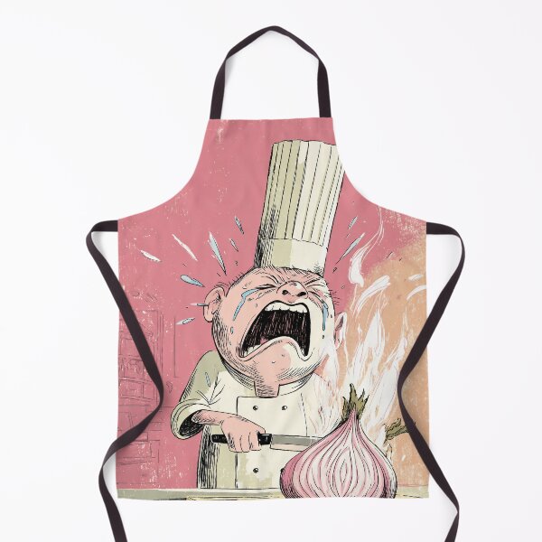 Item preview, Crying chef chopping onions – Funny kitchen illustration designed and sold by Meiersbeste.