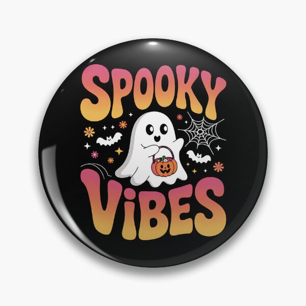 Item preview, Spooky Vibes Ghost Retro Groovy Halloween designed and sold by BakeryDozen.
