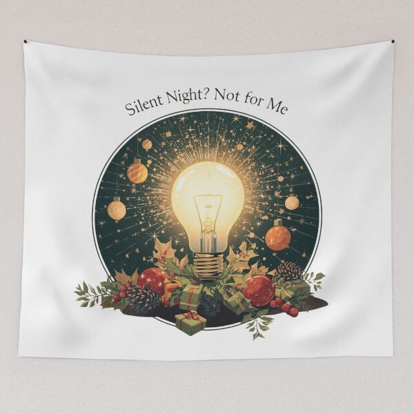 Item preview, Silent Night? Not for Me – Funny Overstimulated Christmas Light designed and sold by jelonkaa.