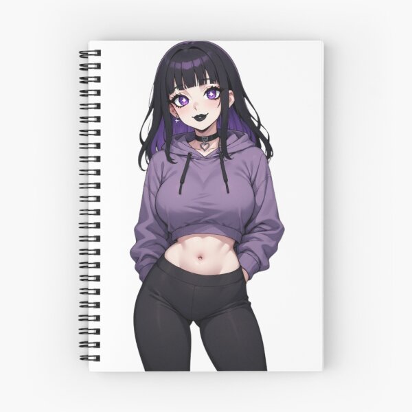 Aperçu de l'œuvre Fille d'anime gothique cool avec sweat à capuche créée et vendue par VDDDesign.