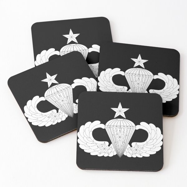 Item preview, Badge - Army - Parachutist - Senior - 3 Combat Star - LA X 300 designed and sold by Military Insignia Products.