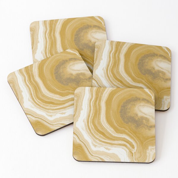 Item preview, Golden Flow - Abstract Wave Bands in Warm Earth Tones designed and sold by trajeado14.