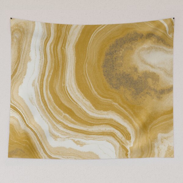 Item preview, Golden Flow - Abstract Wave Bands in Warm Earth Tones designed and sold by trajeado14.