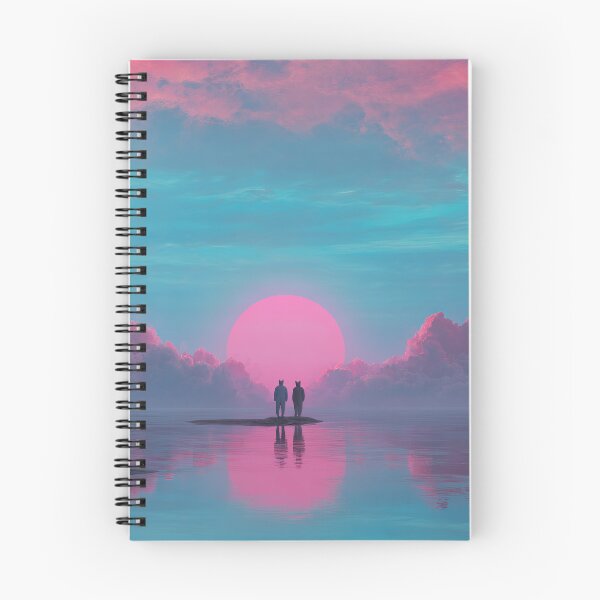 Item preview, Atardecer de vaporwave: silueta de gato designed and sold by Print Monkey.