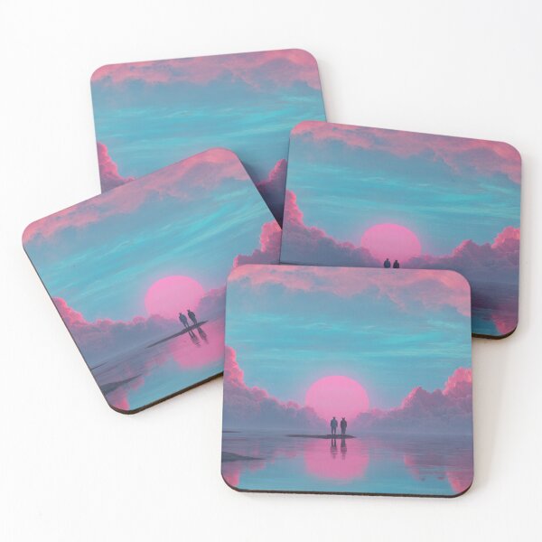 Item preview, Vaporwave Sunset: Cat Silhouette designed and sold by Print Monkey.