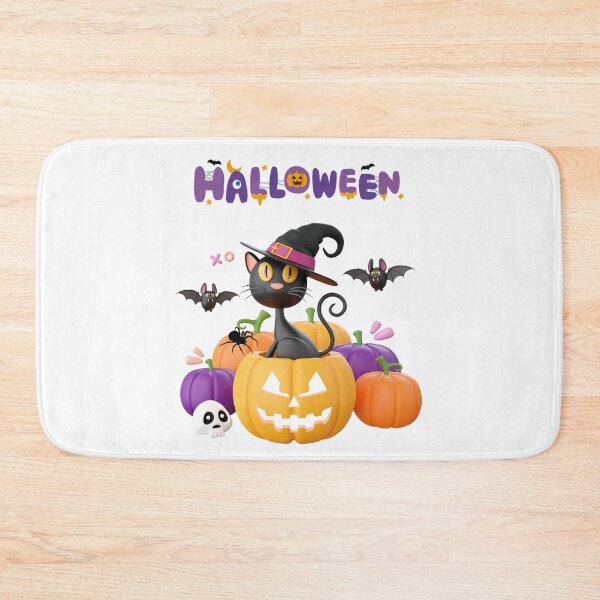 Item preview, Halloween. Magical Cat, Bats and Jack-o'-Lanterns. designed and sold by Dinasshop.