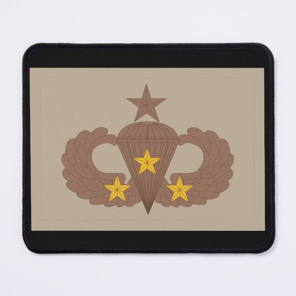 Item preview, Badge - Army - Parachutist - Senior - 3 Combat Star - Subdued - Desert X 300 designed and sold by Military Insignia Products.