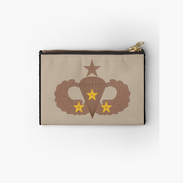 Item preview, Badge - Army - Parachutist - Senior - 3 Combat Star - Subdued - Desert X 300 designed and sold by Military Insignia Products.