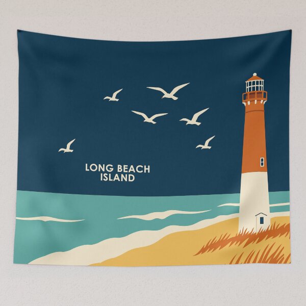 Item preview, Long Beach Island Travel Poster designed and sold by rogue-design.