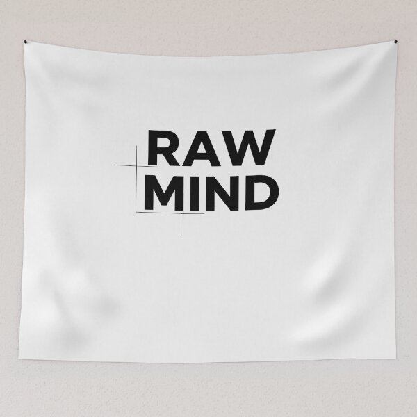 Item preview, RAW MIND – Minimal Streetwear Quote designed and sold by Happyfreedom.