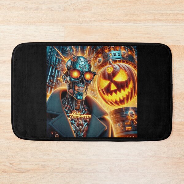 Item preview, Cyberpunk Cyborg Pumpkin Industrial Horror designed and sold by Voodoo Store Paranormal Collections.