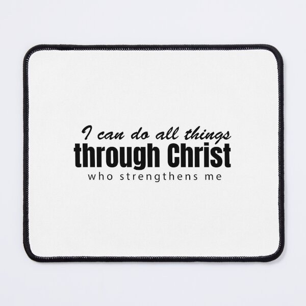 Item preview, I can do all things through Christ Who strengthens Me | Inspirational Christian Quote Typography Design designed and sold by CrossCrafted.