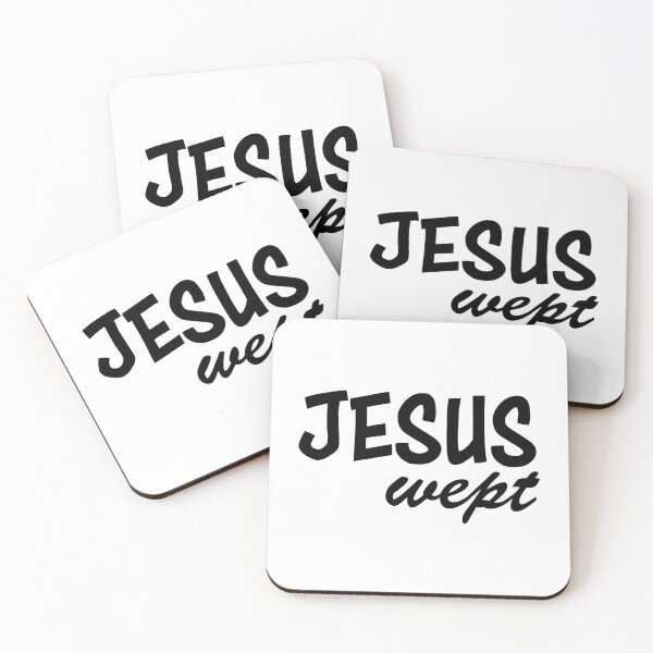 Artikelvorschau, Jesus weinte | inspirierendes christliches Zitat-Typografie-Design entworfen und verkauft von CrossCrafted.