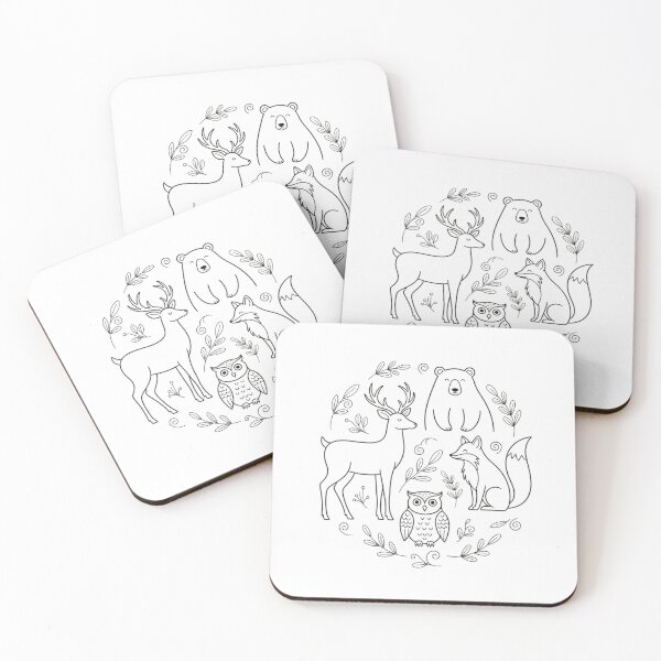 Item preview, Forest Companions 2 – Minimalist Woodland Animal Line Art | Root & Rise designed and sold by Root & Rise.