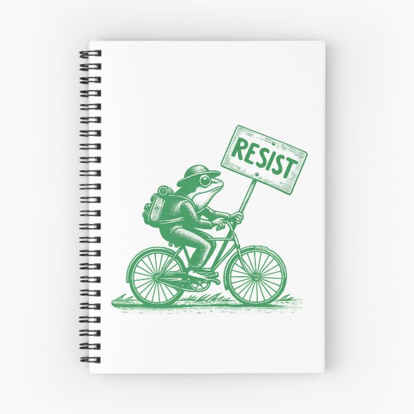 Item preview, Resist Frog on a Bike – Eco Activism & Environmental Protest Art designed and sold by Alluka Brand.