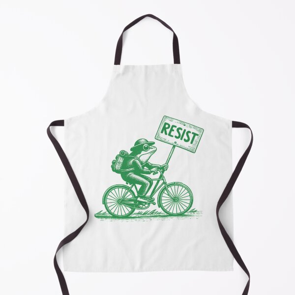 Item preview, Resist Frog on a Bike – Eco Activism & Environmental Protest Art designed and sold by Alluka Brand.