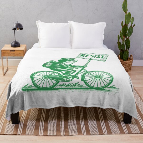 Item preview, Resist Frog on a Bike – Eco Activism & Environmental Protest Art designed and sold by Alluka Brand.