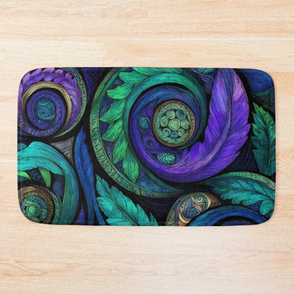 Item preview, New Zealand Māori Paua Pattern Koru Design 564 designed and sold by GrinGalore.