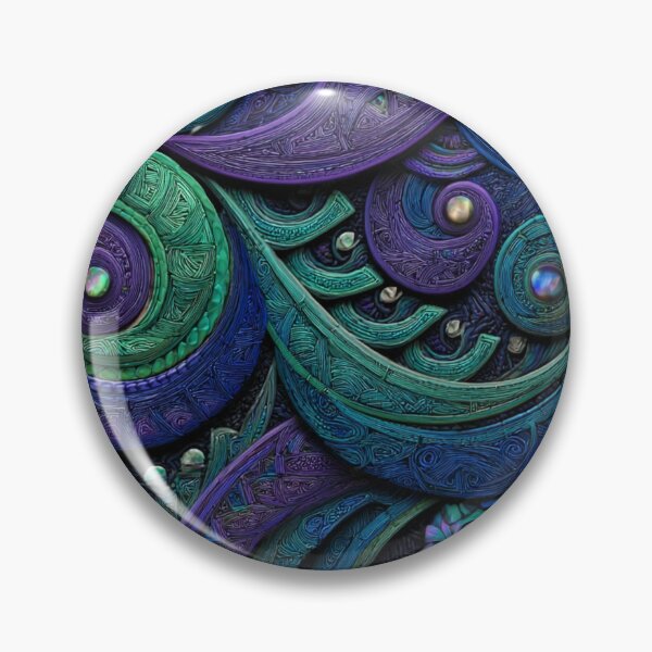 Item preview, New Zealand Māori Paua Pattern Koru Design 563 designed and sold by GrinGalore.