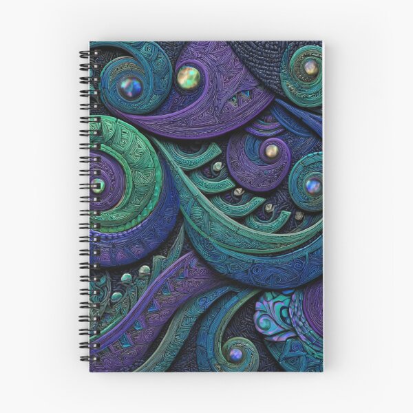 Item preview, New Zealand Māori Paua Pattern Koru Design 563 designed and sold by GrinGalore.