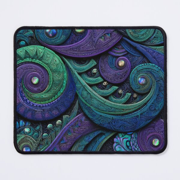 Item preview, New Zealand Māori Paua Pattern Koru Design 563 designed and sold by GrinGalore.