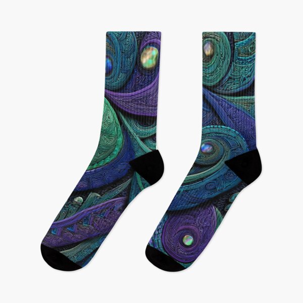 Item preview, New Zealand Māori Paua Pattern Koru Design 563 designed and sold by GrinGalore.