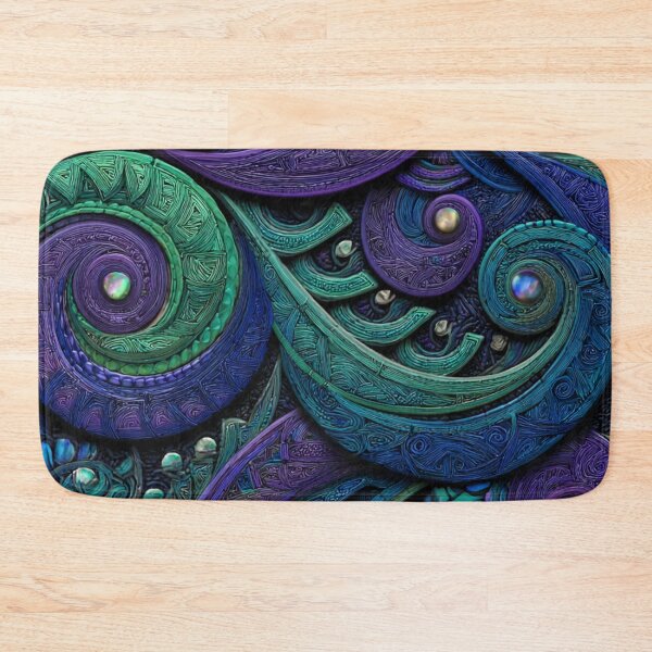 Item preview, New Zealand Māori Paua Pattern Koru Design 563 designed and sold by GrinGalore.