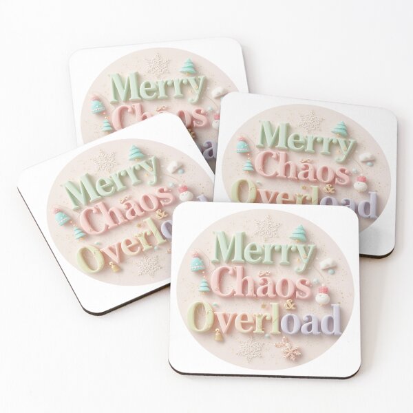 Item preview, Merry Chaos & Overload – Funny Pastel Christmas Aesthetic Design designed and sold by jelonkaa.