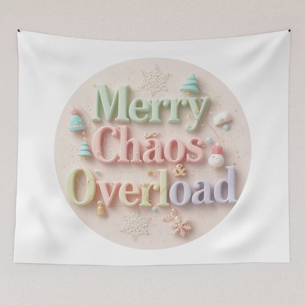 Item preview, Merry Chaos & Overload – Funny Pastel Christmas Aesthetic Design designed and sold by jelonkaa.