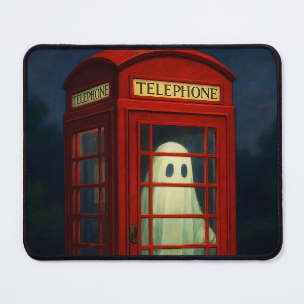 Item preview, Ghost in the Red Phone Box – London Spirit Illustration designed and sold by EmeraldeaArt.