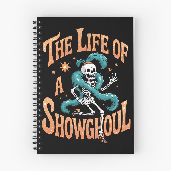 Item preview, The Life of A Showghoul Retro Halloween Show Skeleton Girl designed and sold by BakeryDozen.
