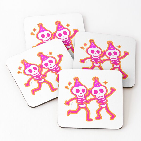 Item preview, Cute Dancing Skeletons – Kawaii Halloween Party Sticker designed and sold by Overthink Juice.