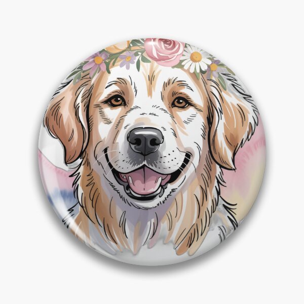 Artikelvorschau, „Golden Retriever Blumenkrone“ entworfen und verkauft von AG Clothing Shop.