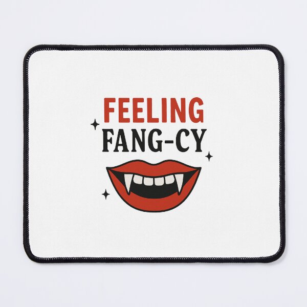 Item preview, Feeling Fang-cy – Funny Vampire Halloween Quote designed and sold by Bold Doodles.