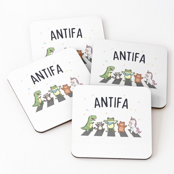 Item preview, Cute Animal Antifa Parade — Dino, Raccoon, Frog, Bear & Unicorn designed and sold by margamPagenberg.