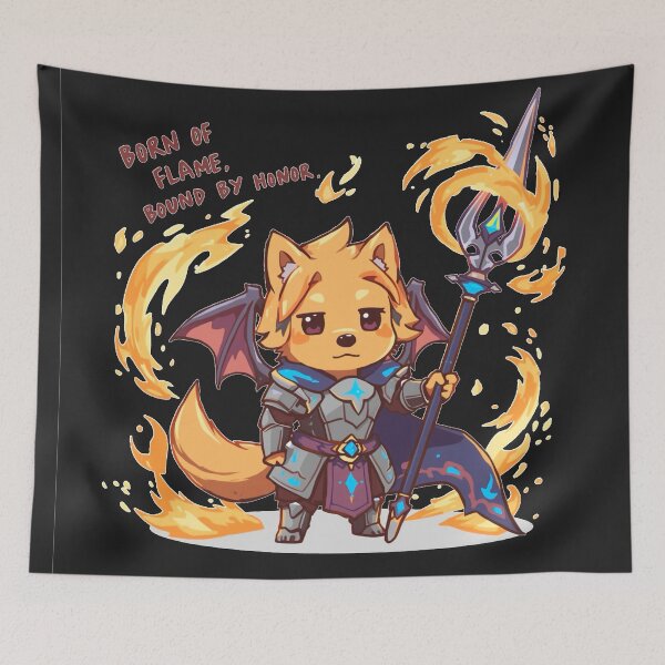 Item preview, Born of Flame Dog Knight | Fantasy Warrior Puppy Art | Cute Hero Design for Gamers & Adventurers designed and sold by RungsitDesign.