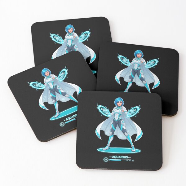 Item preview, Aquarius Zodiac as Female Video Game Character - Futuristic Innovator designed and sold by A Mediterranean Crab.
