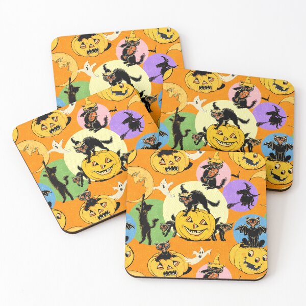 Item preview, Retro Halloween Black Cats O designed and sold by BessoChicca.