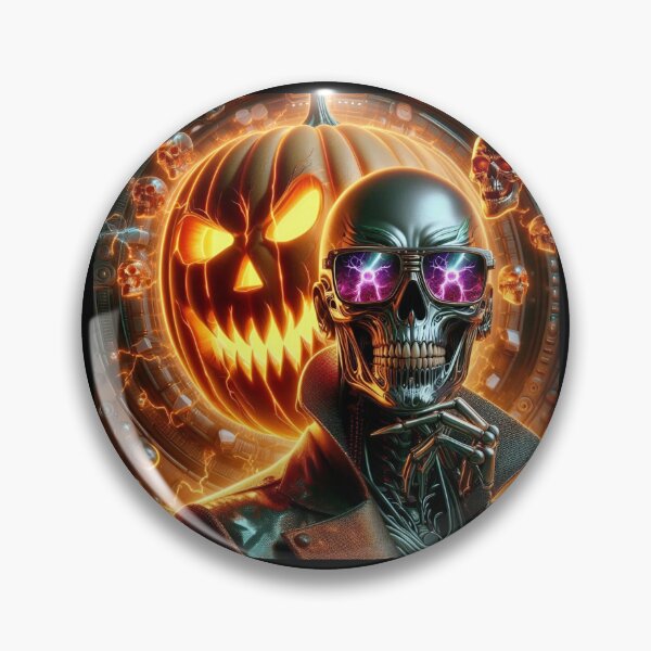 Item preview, Cyberpunk Skeleton Glamour Pumpkin Portal designed and sold by Voodoo Store Paranormal Collections.