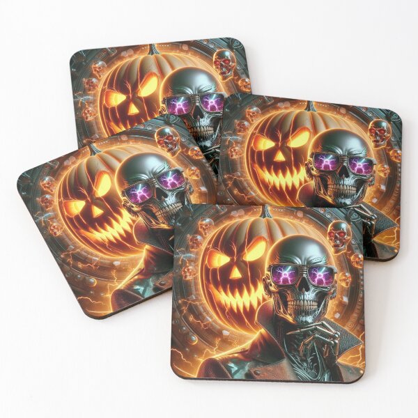 Item preview, Cyberpunk Skeleton Glamour Pumpkin Portal designed and sold by Voodoo Store Paranormal Collections.