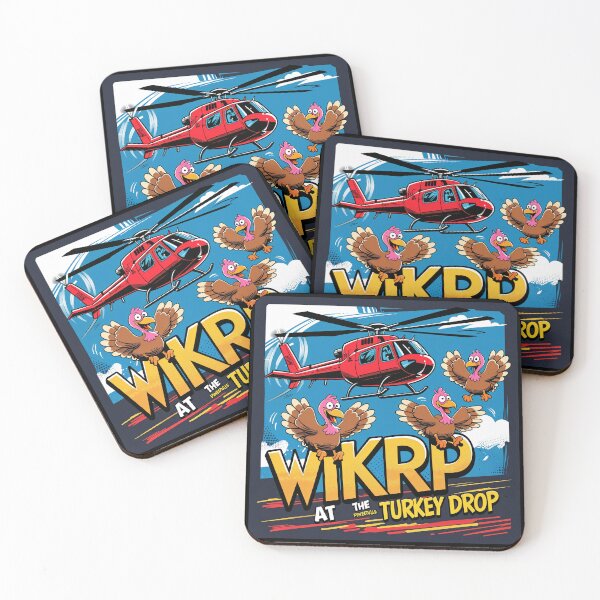 Item preview, WKRP Three Turkey Drop  80s Comic styleT-Shirt. designed and sold by Nuttajak.