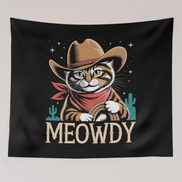 Item preview, Meowdy Cat Cowboy Western Country designed and sold by Patricsselin.