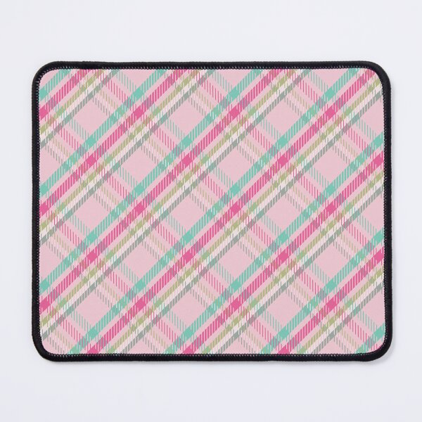 Item preview, Pink and Turquoise Diagonal Woven Plaid designed and sold by MerryMakewell.
