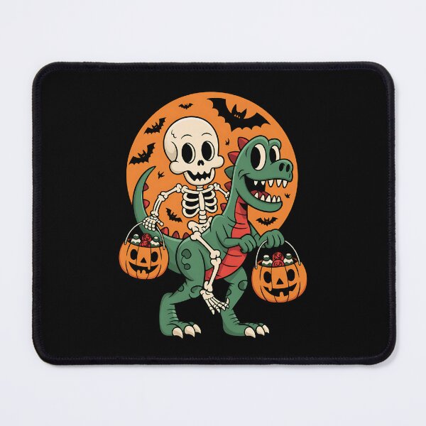 Item preview, Skeleton Riding Vampire Dinosaur T rex Halloween Pumpkin designed and sold by BakeryDozen.